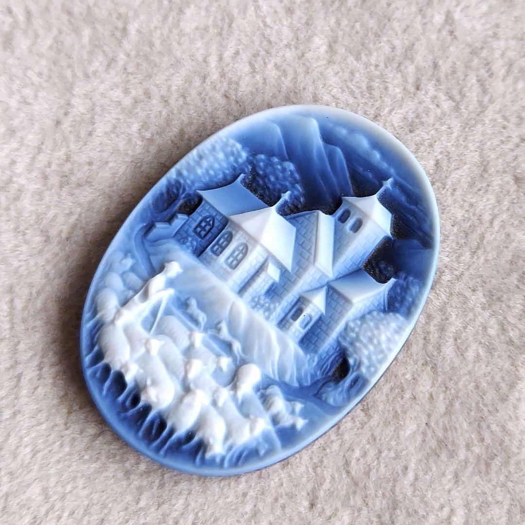 羊飼いと教会　ストーン　カメオ　ルース