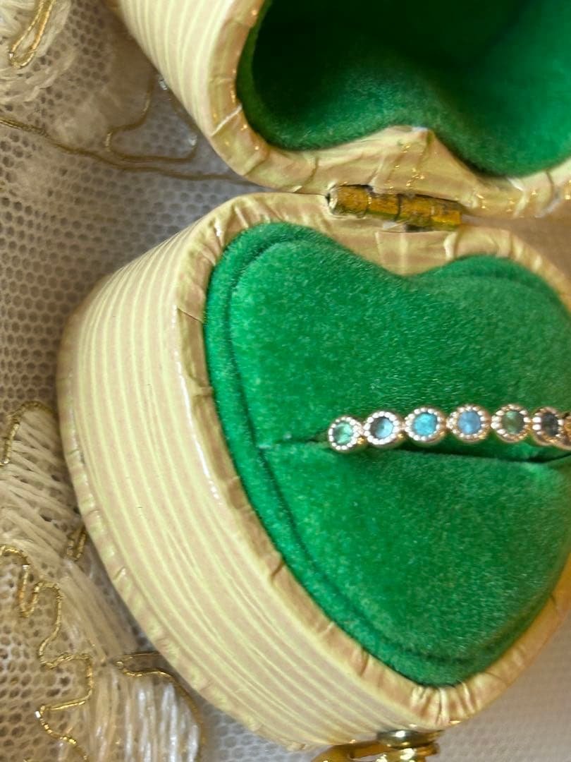 セイレーンアズーロ　ハーフエタニティ　リング　指輪　K10