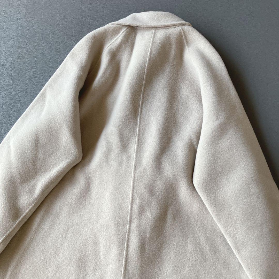 s*a様 ソージュ　ウールリバーローブコート　ロング　ベルト付き　グレージュ　S