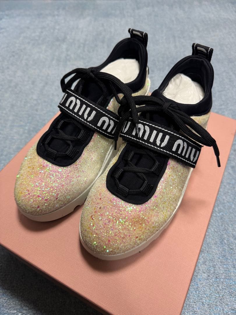 Miu Miu グリッター スニーカー