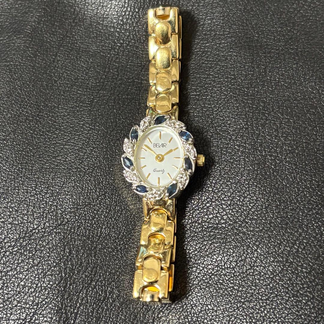 BEL AIR クォーツ腕時計 宝石風デザイン ベルエアー 562.101