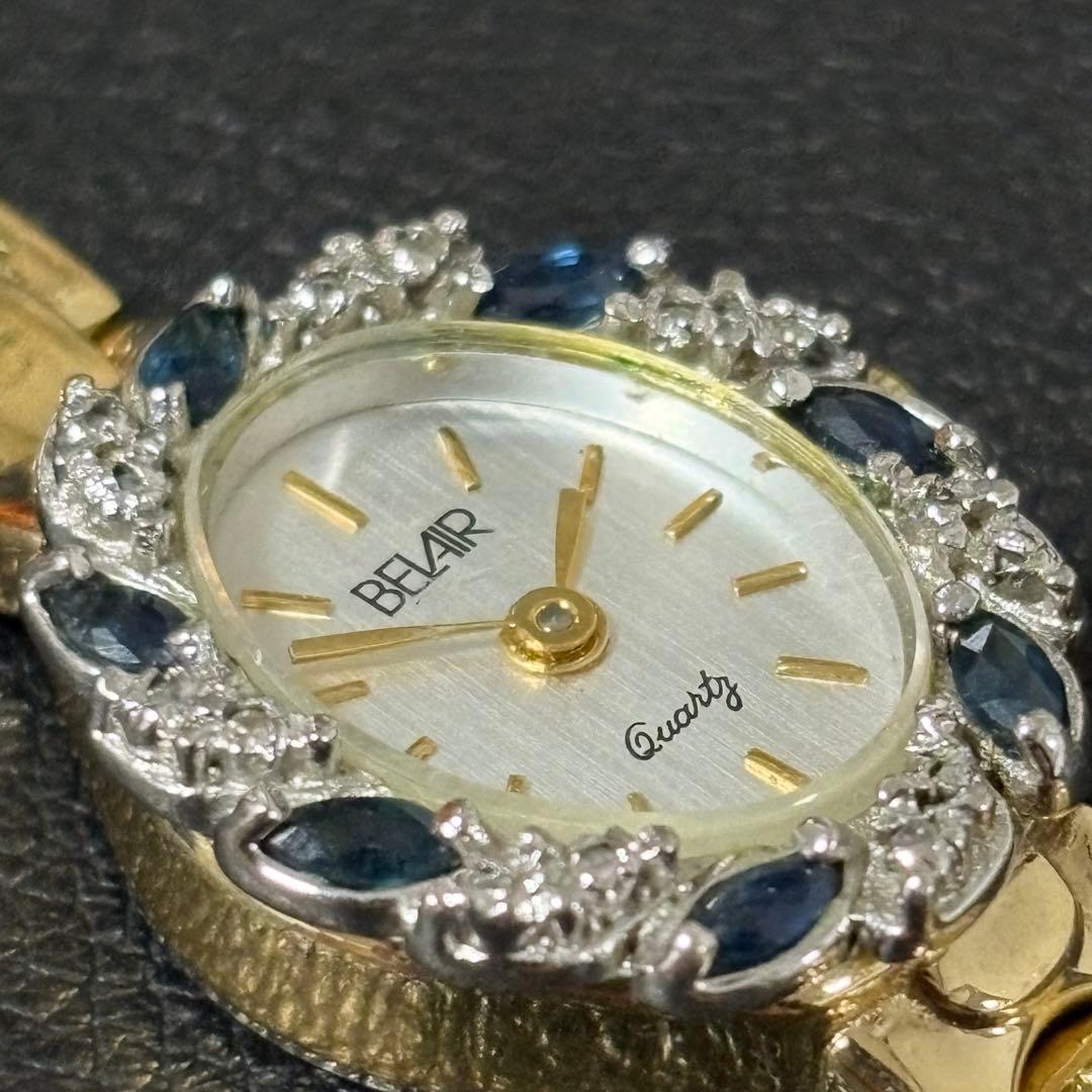 BEL AIR クォーツ腕時計 宝石風デザイン ベルエアー 562.101