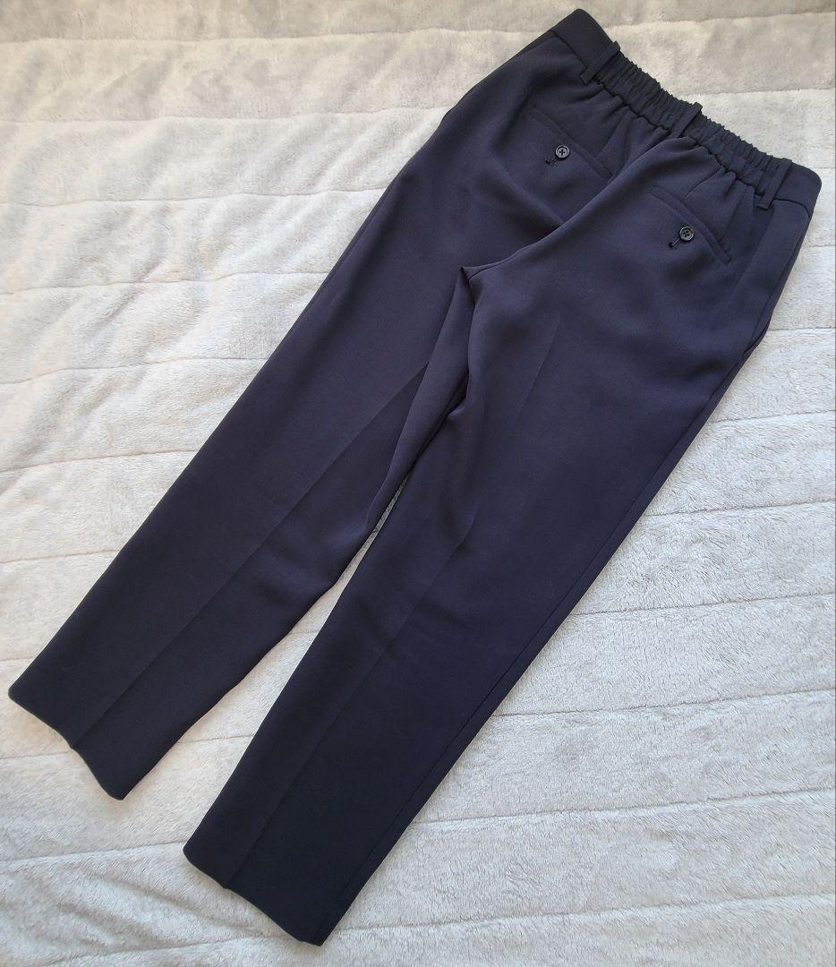 【試着のみ/美品】PLST セットアップ ノーカラー ネイビー M 洗える