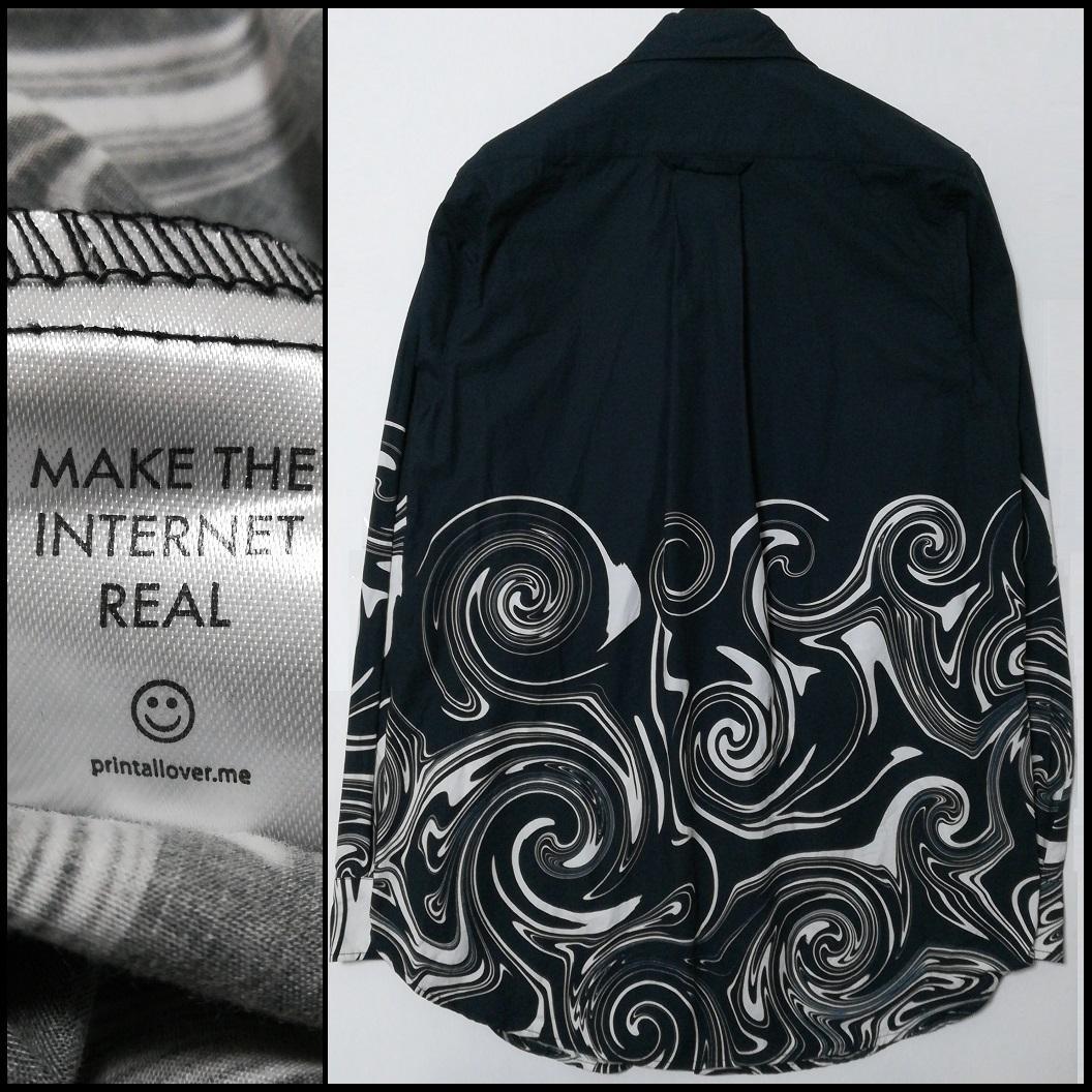 伊藤潤二 うずまき 両面 ドレスシャツ messa store 長袖シャツ 黒S