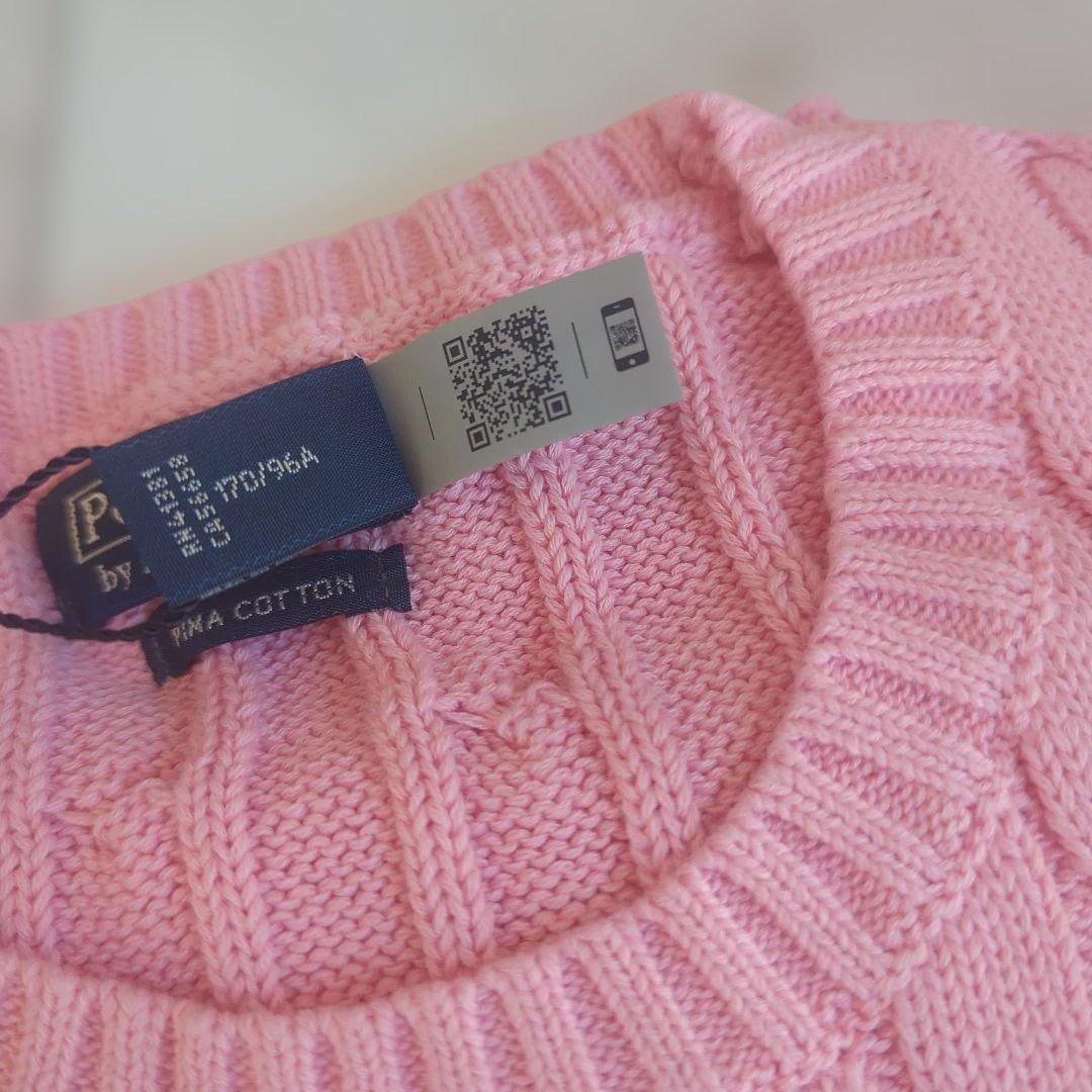 新品タグ付✨ポロラルフローレン ケーブルニット L ピンク
