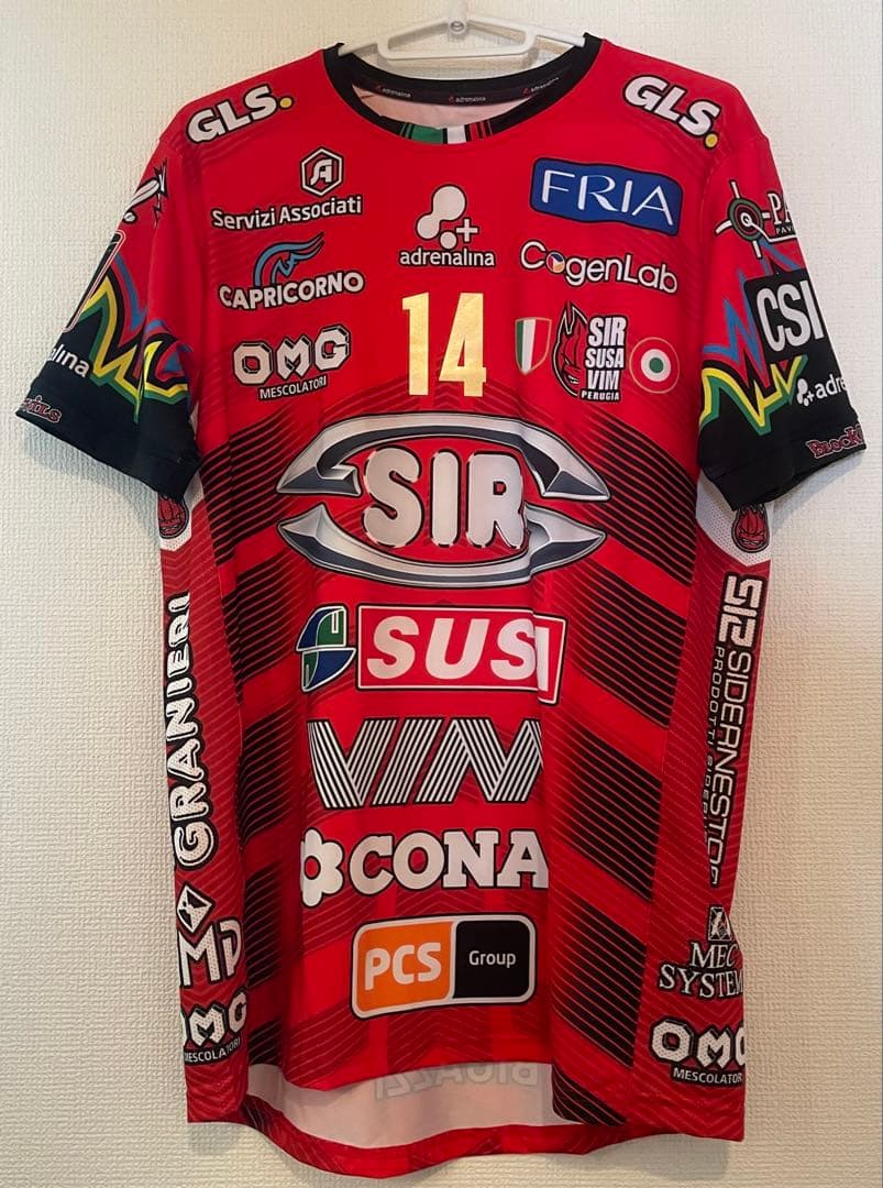 バレーボール　ペルージャ　ユニフォーム 14番　石川祐希選手