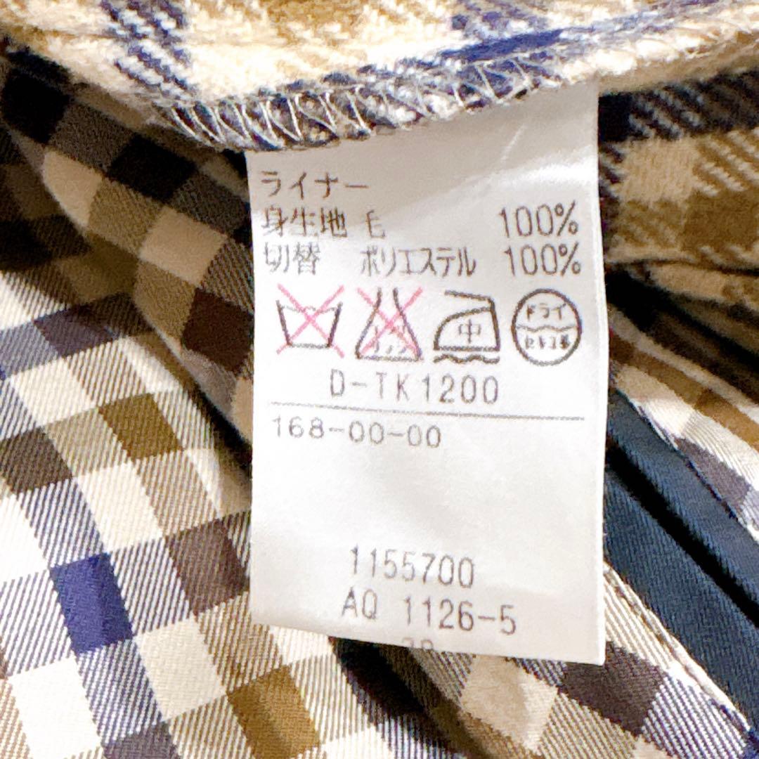 ほぼ未使用✨　アクアスキュータム　ステンカラーコート　ネイビー　XL