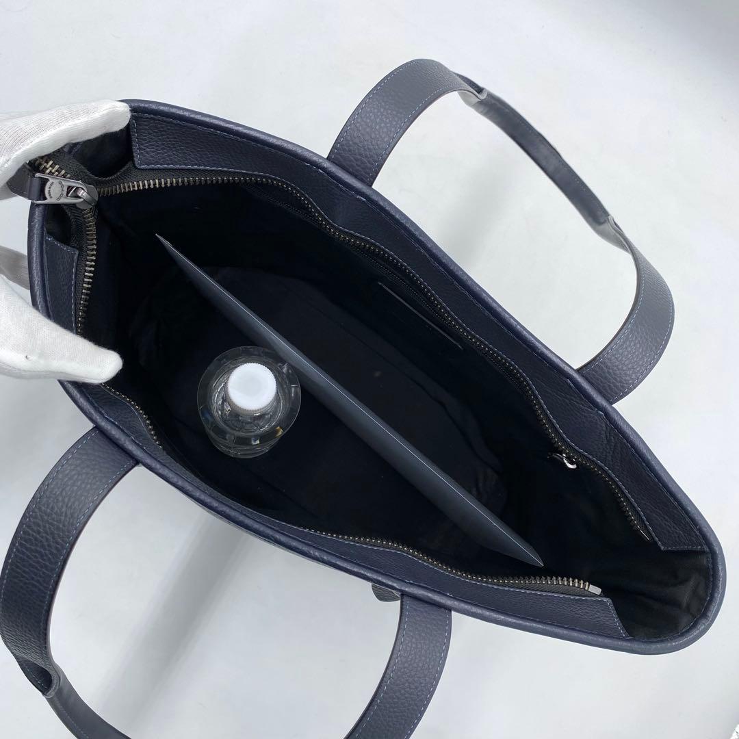 極美品✨COACH サリバン ビジネストート A4肩掛け レザー ネイビー