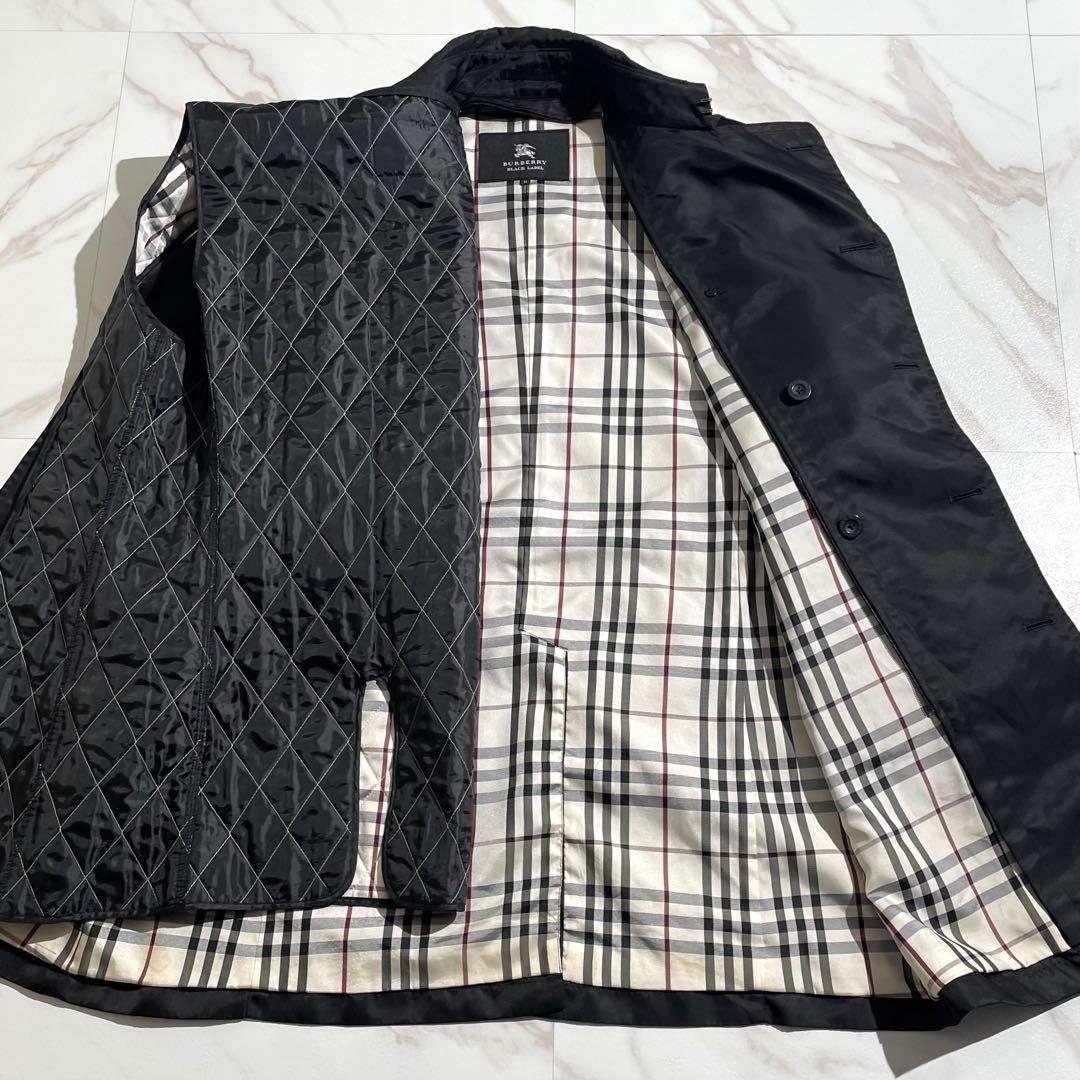 【極美品/ライナー/M】バーバリーブラックレーベル トレンチコート ノバチェック