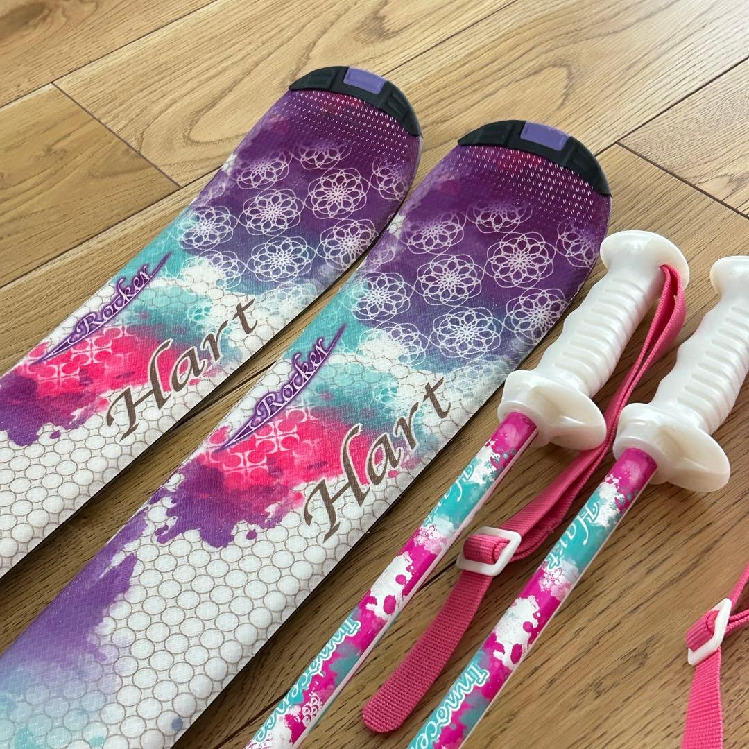 Hart女性用　スキー板145㎝　紫白　小学校高学年・中学生　ジュニアスキーにも