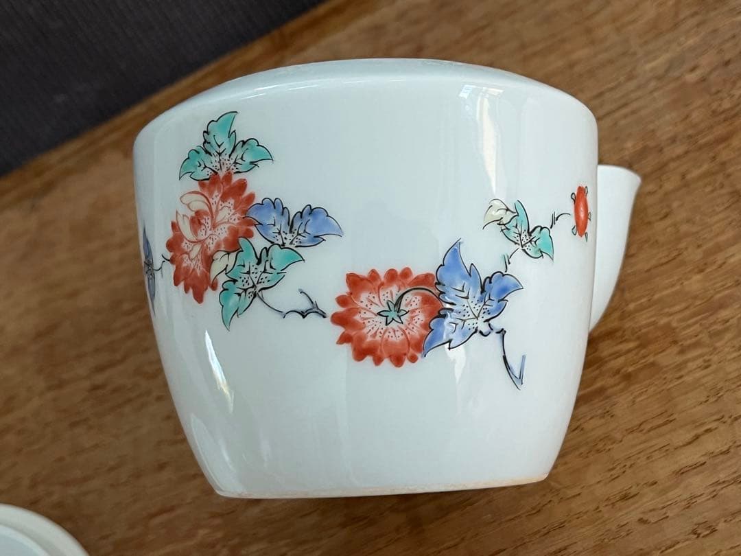 柿右衛門　茶器　急須　牡丹