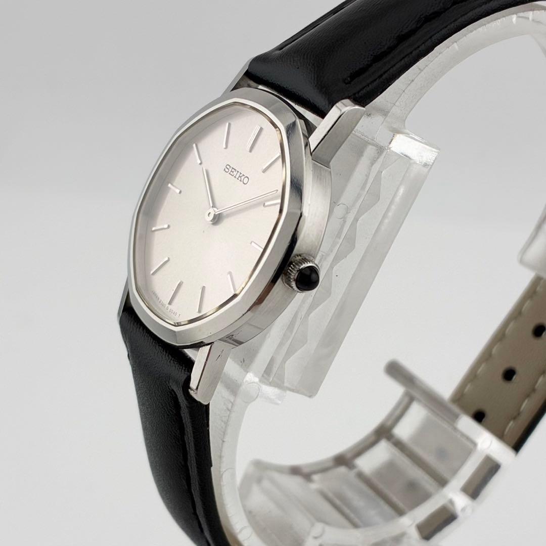 【希少/電池交換済】SEIKO　アシエ　腕時計　新品ベルト　オクタゴン　クォーツ