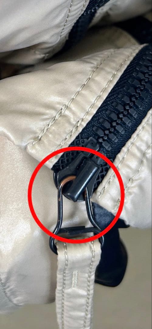 DUVETICA ACE ロングダウンコート40 ベージュ×ネイビー