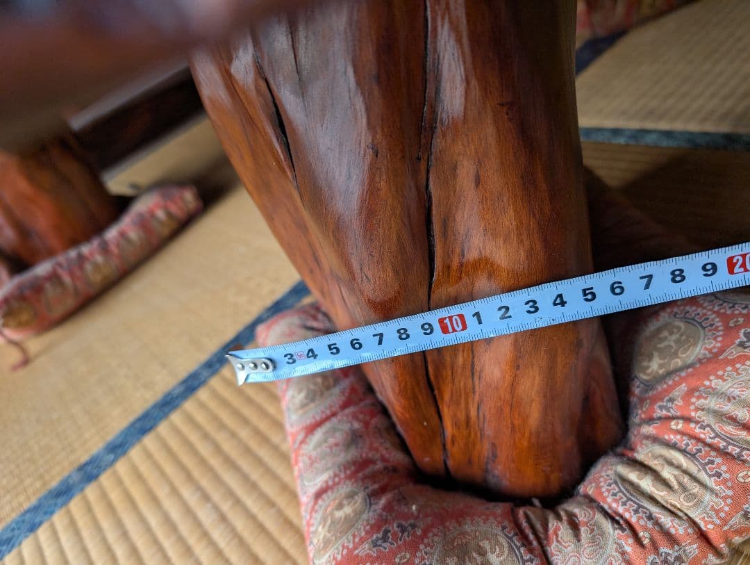 天然木製 光沢座卓