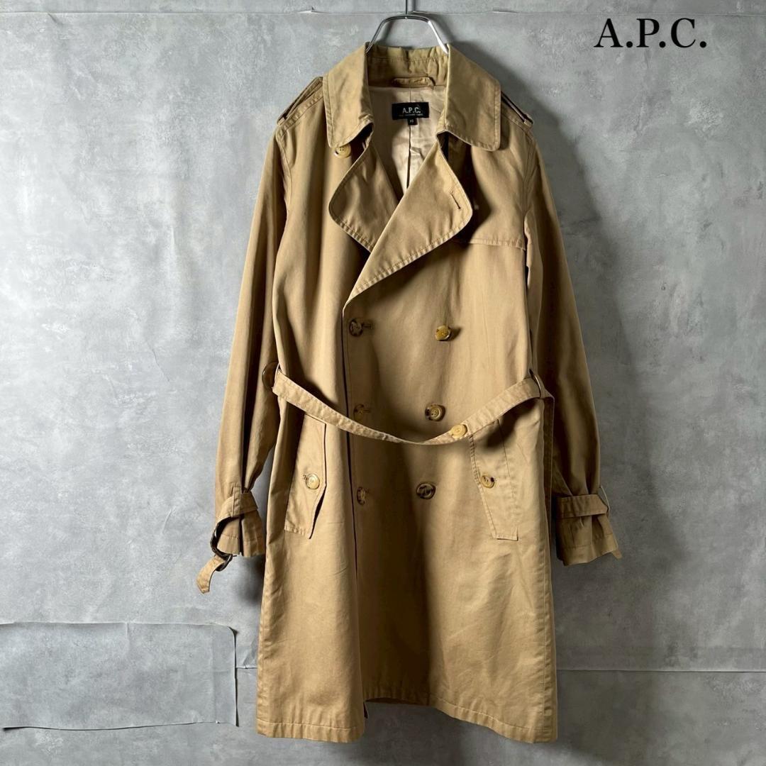 00s A.P.C. アーペーセー モロッコ製 トレンチコート XS N734