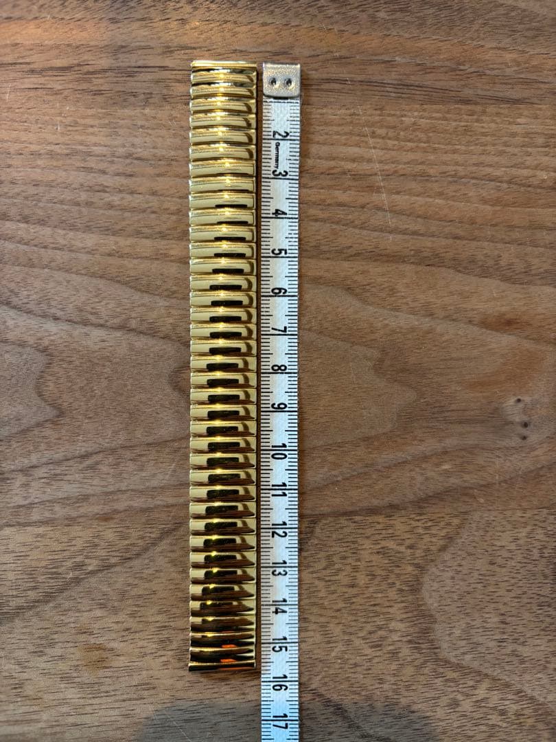 ハミルトン ベンチュラ 純正 蛇腹ベルト 17㎜ ゴールド 腕時計 伸縮バンド