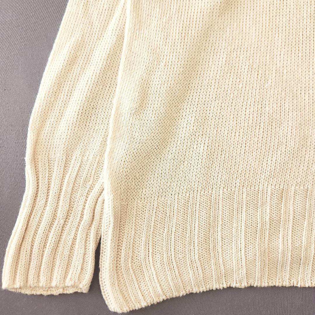 マーガレットハウエル リネン コットン ワイド ロール タートルネックニット Ⅱ