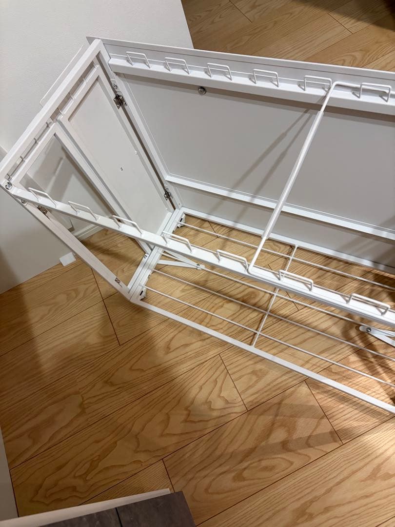 ホワイト収納ラック 折りたたみ式