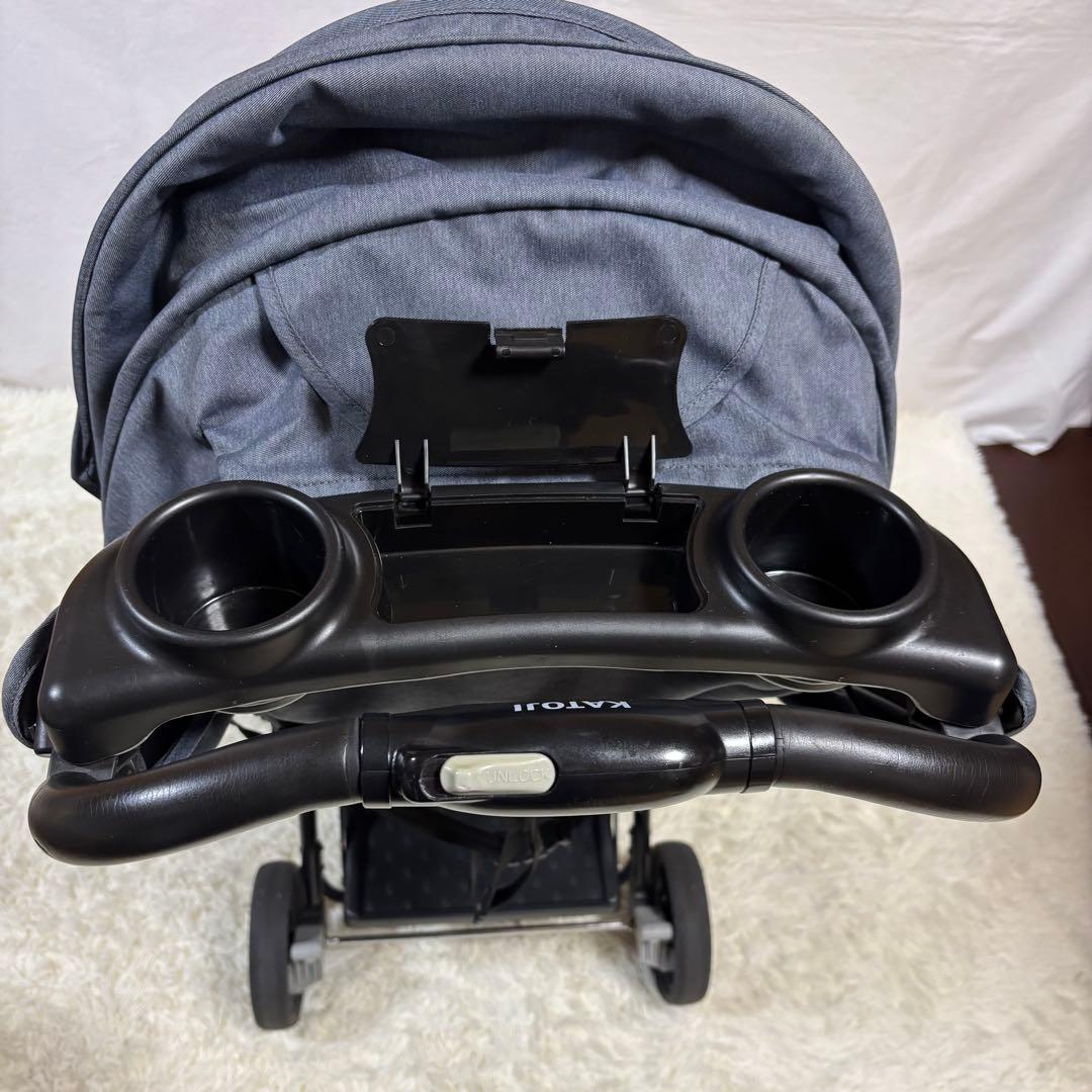 お買い得　KATOJI ベビーカー 二人でゴーDX（デニム）二人乗りベビーカー