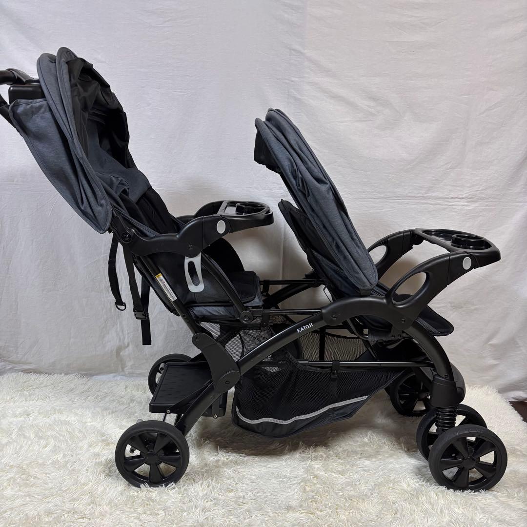 お買い得　KATOJI ベビーカー 二人でゴーDX（デニム）二人乗りベビーカー