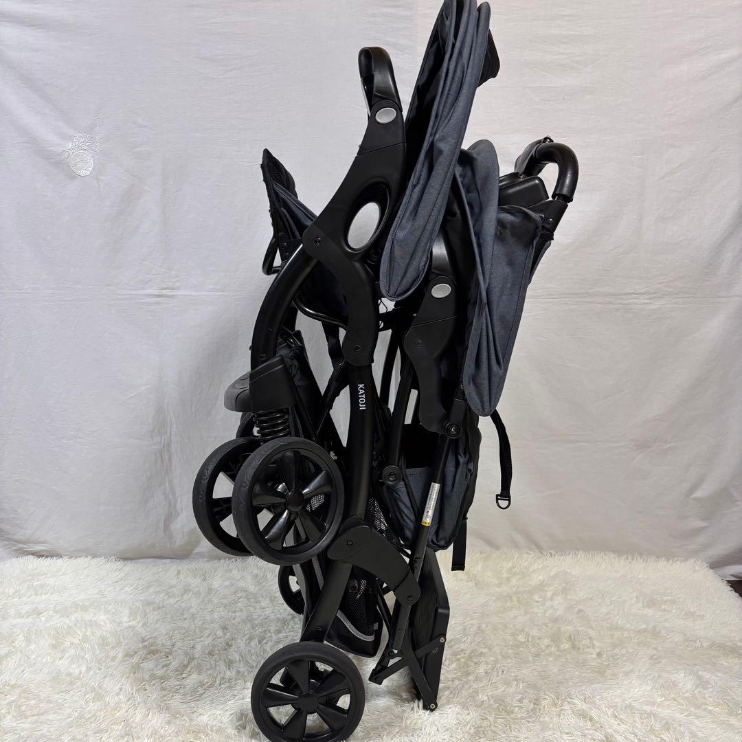 お買い得　KATOJI ベビーカー 二人でゴーDX（デニム）二人乗りベビーカー