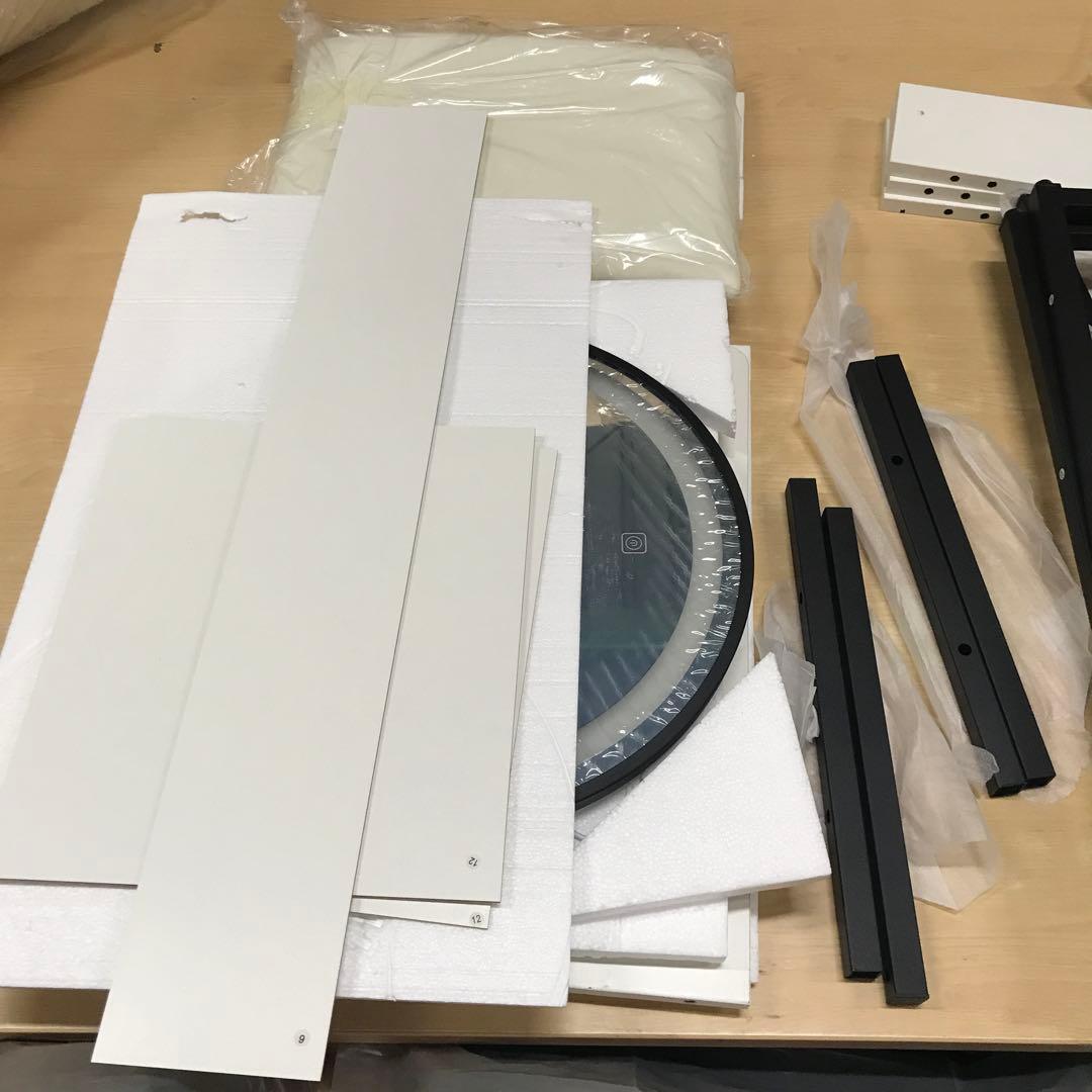 Honkiya ドレッサー化粧台 テーブル 鏡台 LEDライト付き