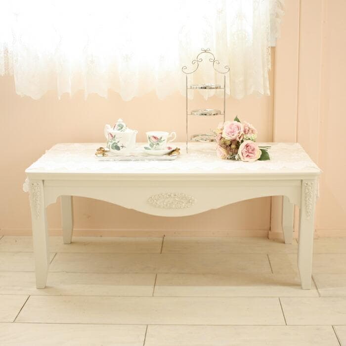 直接引き取り Celesta チェレスタ センターテーブル 姫系 白家具