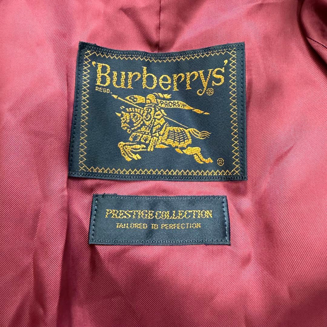 希少極美品　バーバリー　トレンチコート　金タグ　チェック総柄　ボルドー裏地　絹