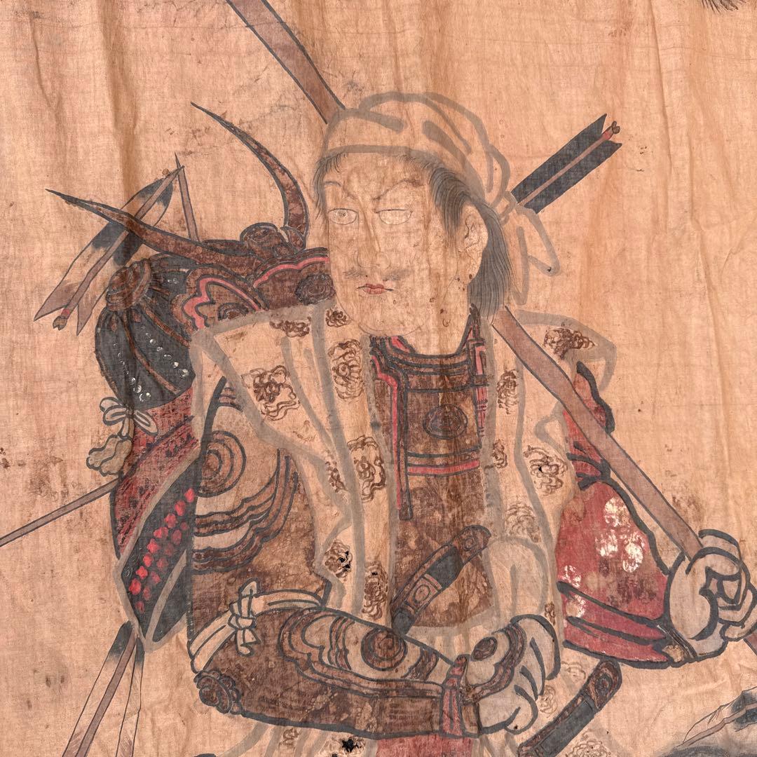 幟旗 リメイク 古布 のぼり旗 昭和レトロ 節句 木綿 手描き 絵幟 絵のぼり