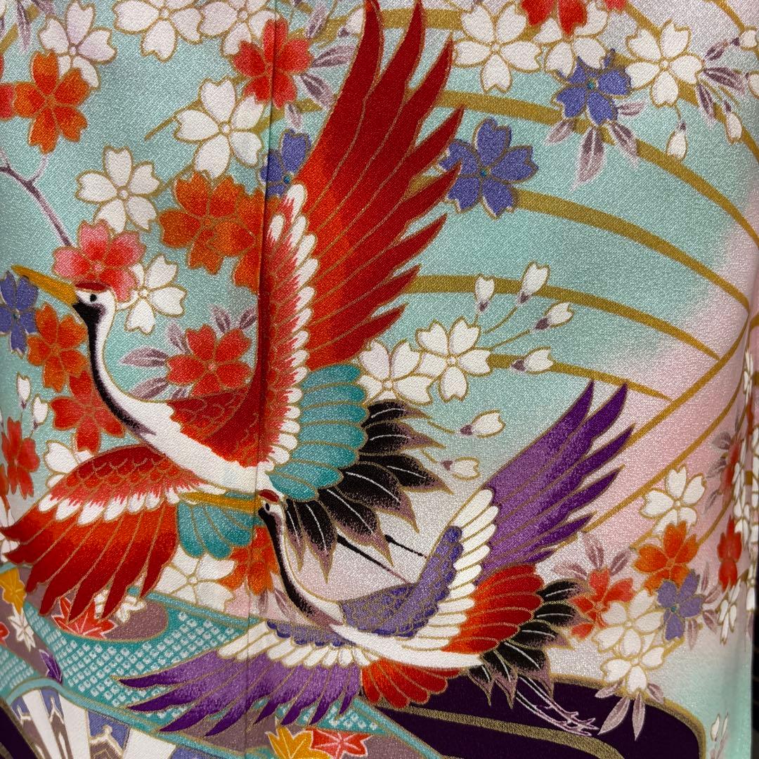 七五三　着物セット　7歳　だらり帯　ぽっくり付き　紫色