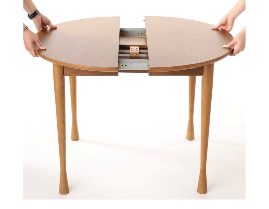 【即購入お控えください】AROS ROUND TABLE ブラウン 伸長式