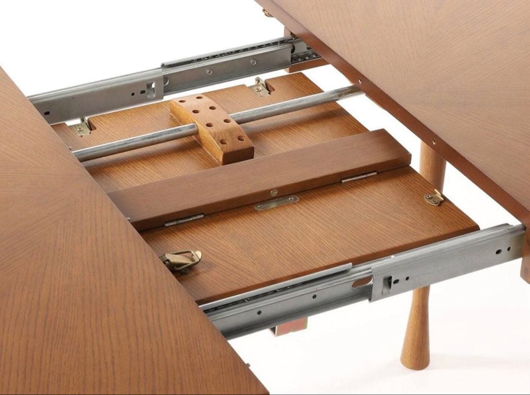 【即購入お控えください】AROS ROUND TABLE ブラウン 伸長式