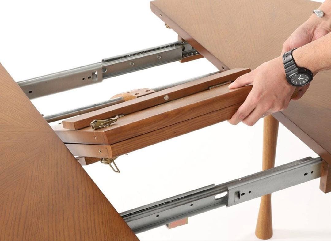 【即購入お控えください】AROS ROUND TABLE ブラウン 伸長式