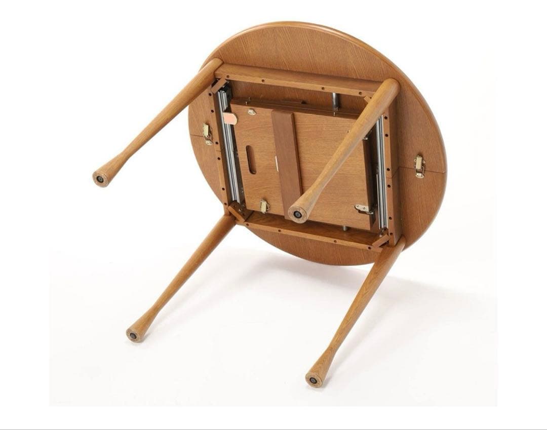 【即購入お控えください】AROS ROUND TABLE ブラウン 伸長式