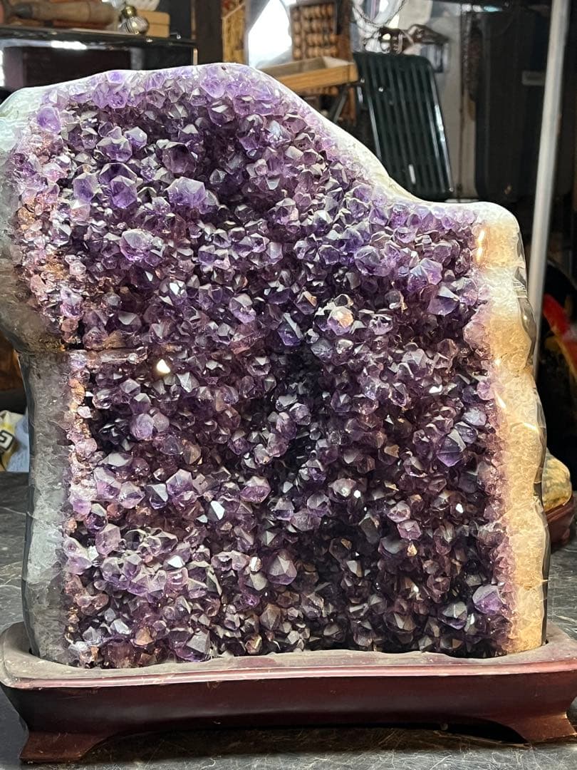 アメジスト、紫水晶、パワーストーン、宝石、約30センチ