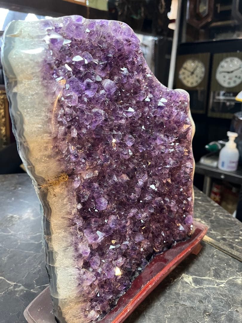 アメジスト、紫水晶、パワーストーン、宝石、約30センチ