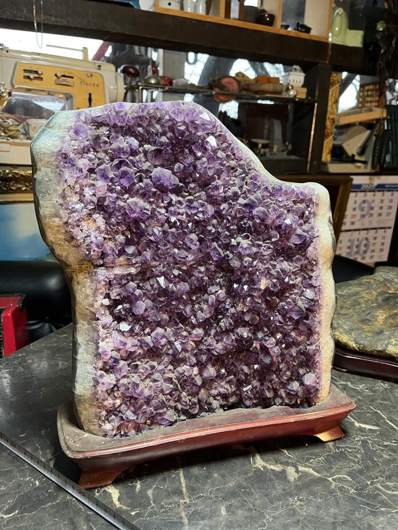 アメジスト、紫水晶、パワーストーン、宝石、約30センチ