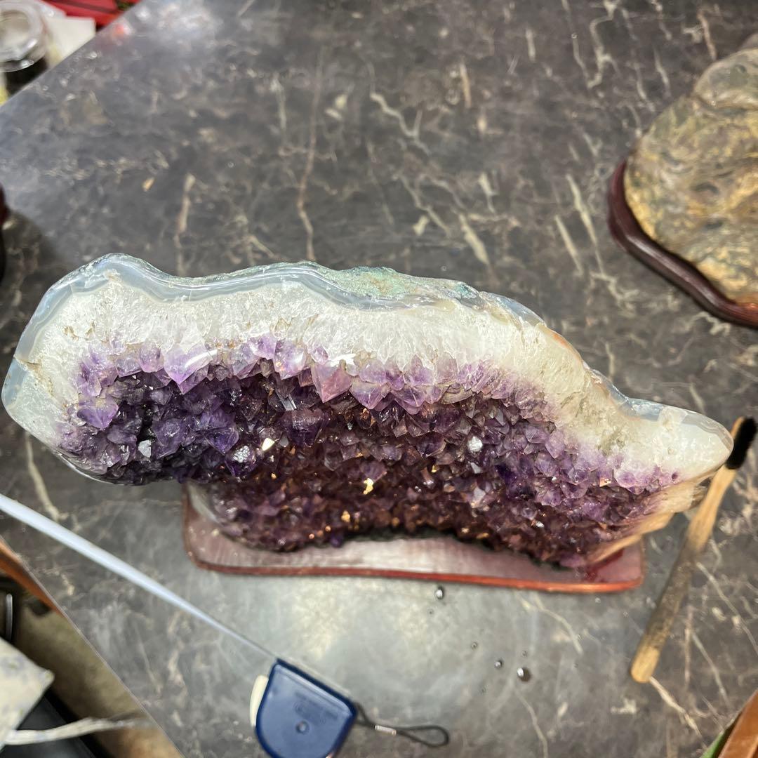 アメジスト、紫水晶、パワーストーン、宝石、約30センチ