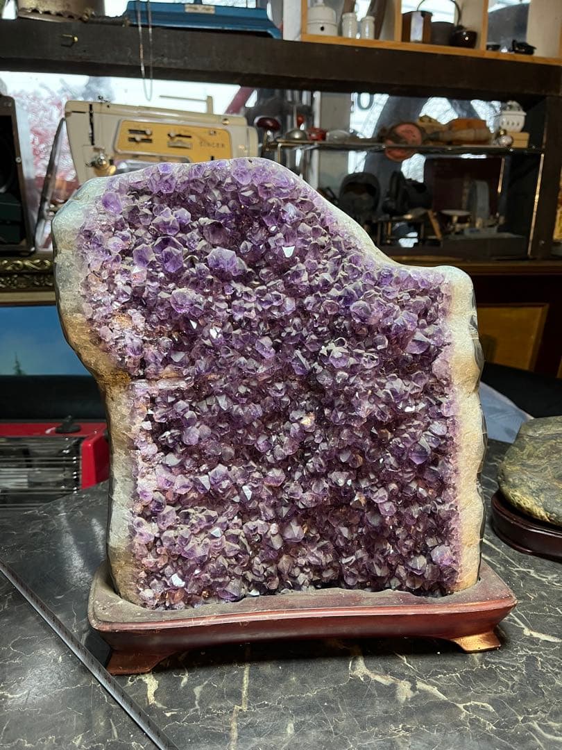 アメジスト、紫水晶、パワーストーン、宝石、約30センチ