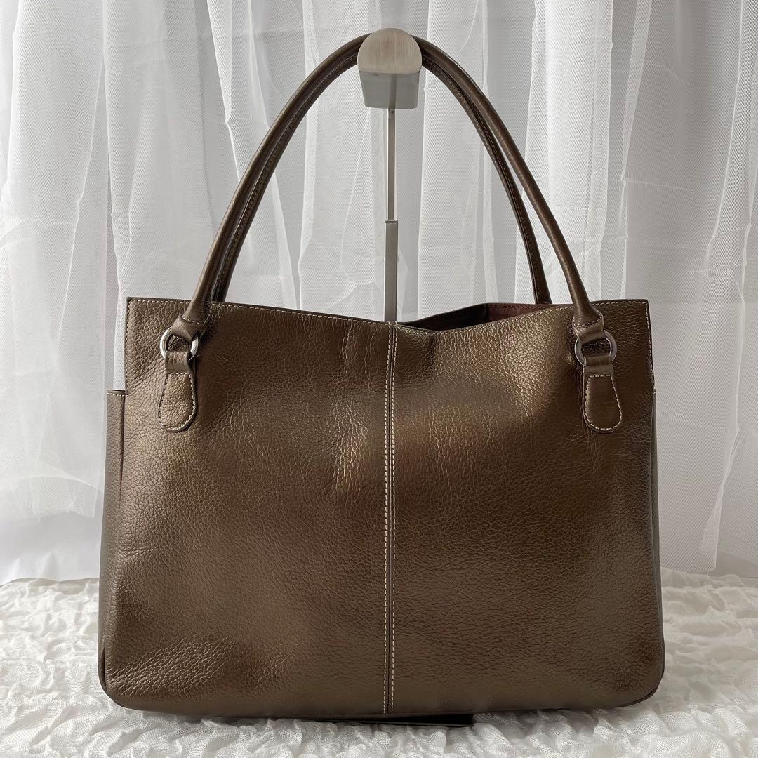 HAMANO ハマノ 濱野皮革工藝 本革 レザートートバッグ ブロンズ