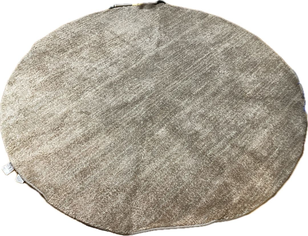 【値下げ相談可】スミノエ　リュストル　グレージュ 約200cm 円形ラグ