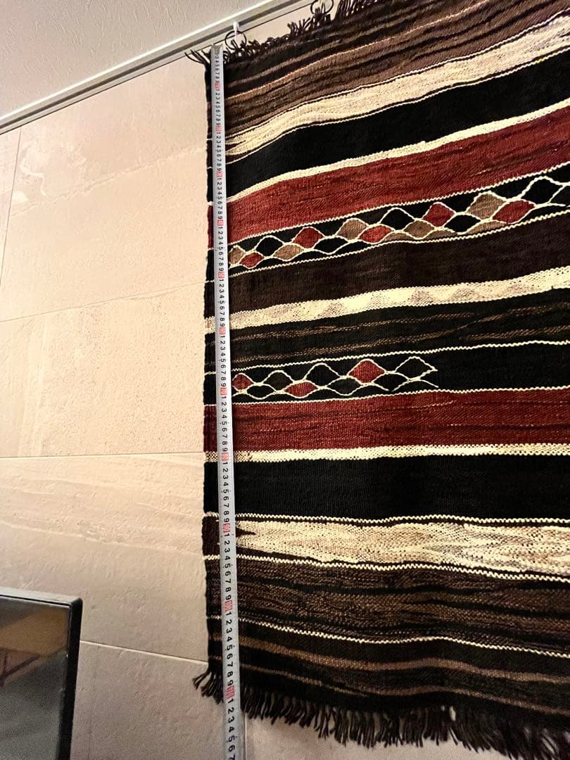 ブラックキリム　約62cm✖️105cm（房含まず）