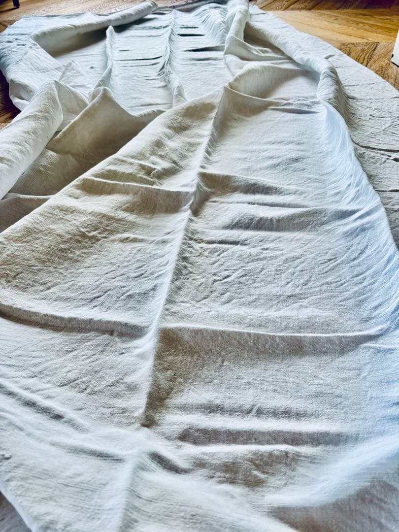 フランスアンティーク 19世紀のリネンシーツ 1800✖️2500 風合い柔らか