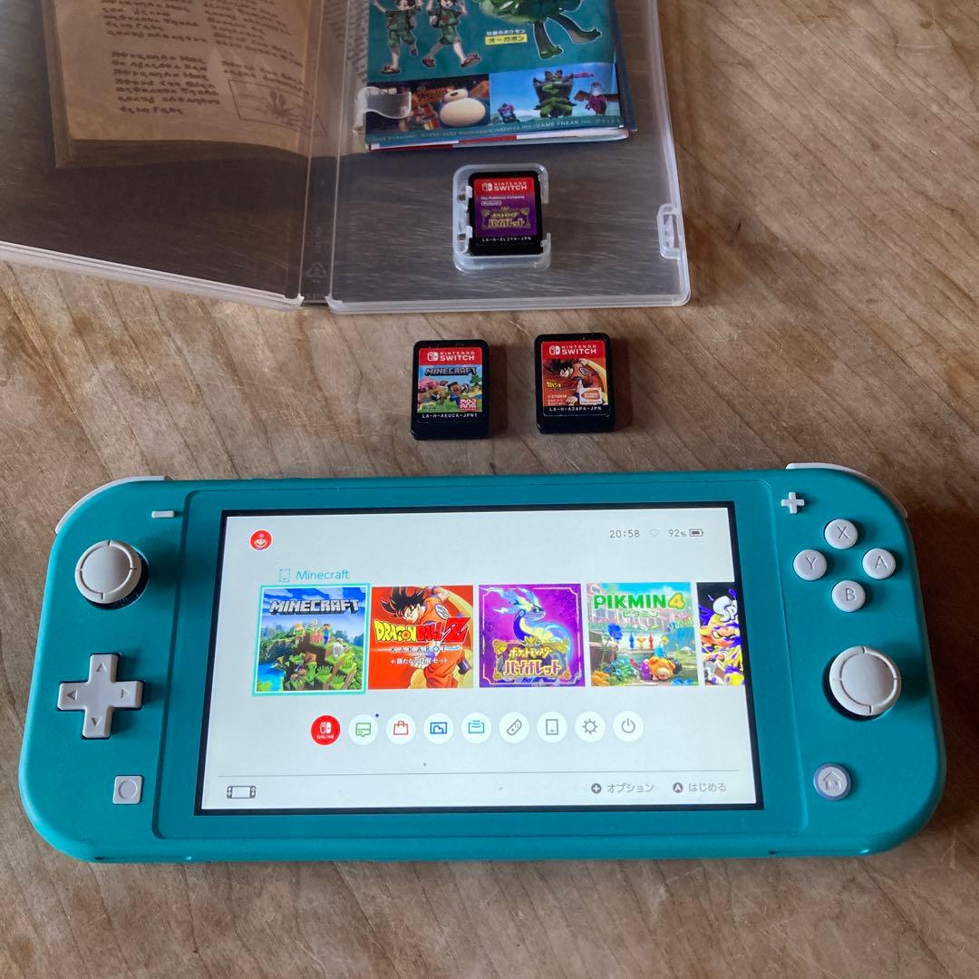 スイッチライト Switch Lite ターコイズ + ゲームソフト3つセット