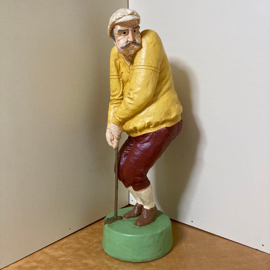 ヴィンテージ人形　ゴルフを楽しむおじさん