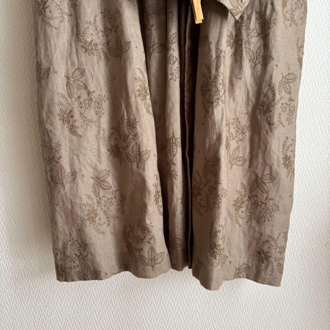 【新品】ツハル　リネン総刺繍コートワンピース　羽織　スプリングコート