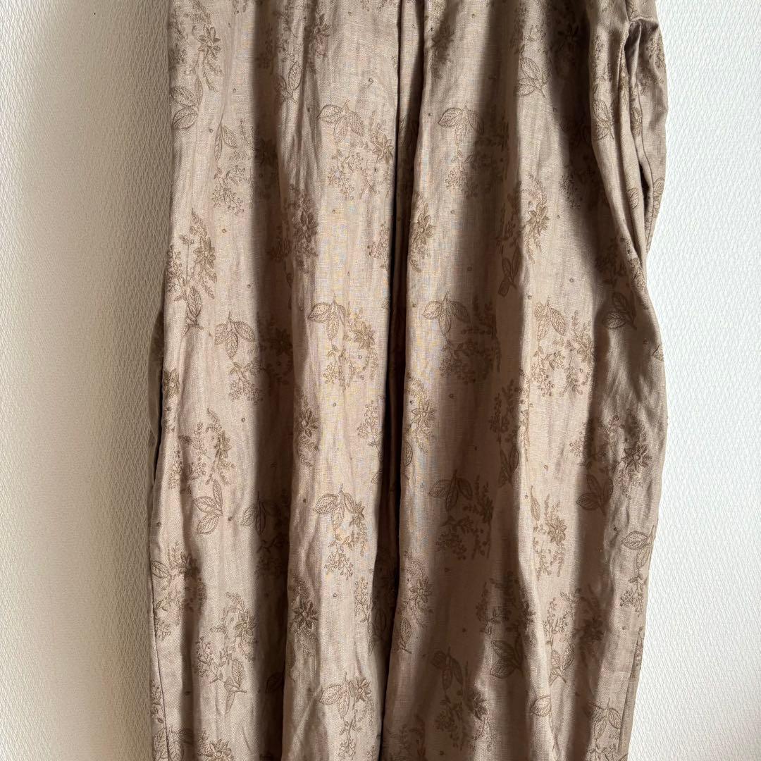 【新品】ツハル　リネン総刺繍コートワンピース　羽織　スプリングコート