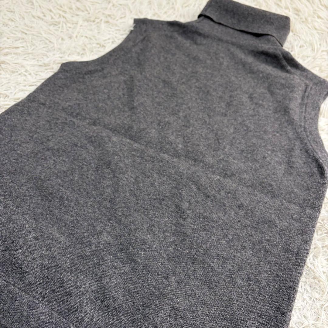 17000✨HERMES カシミヤ100% ノースリーブニット ブラウス グレー