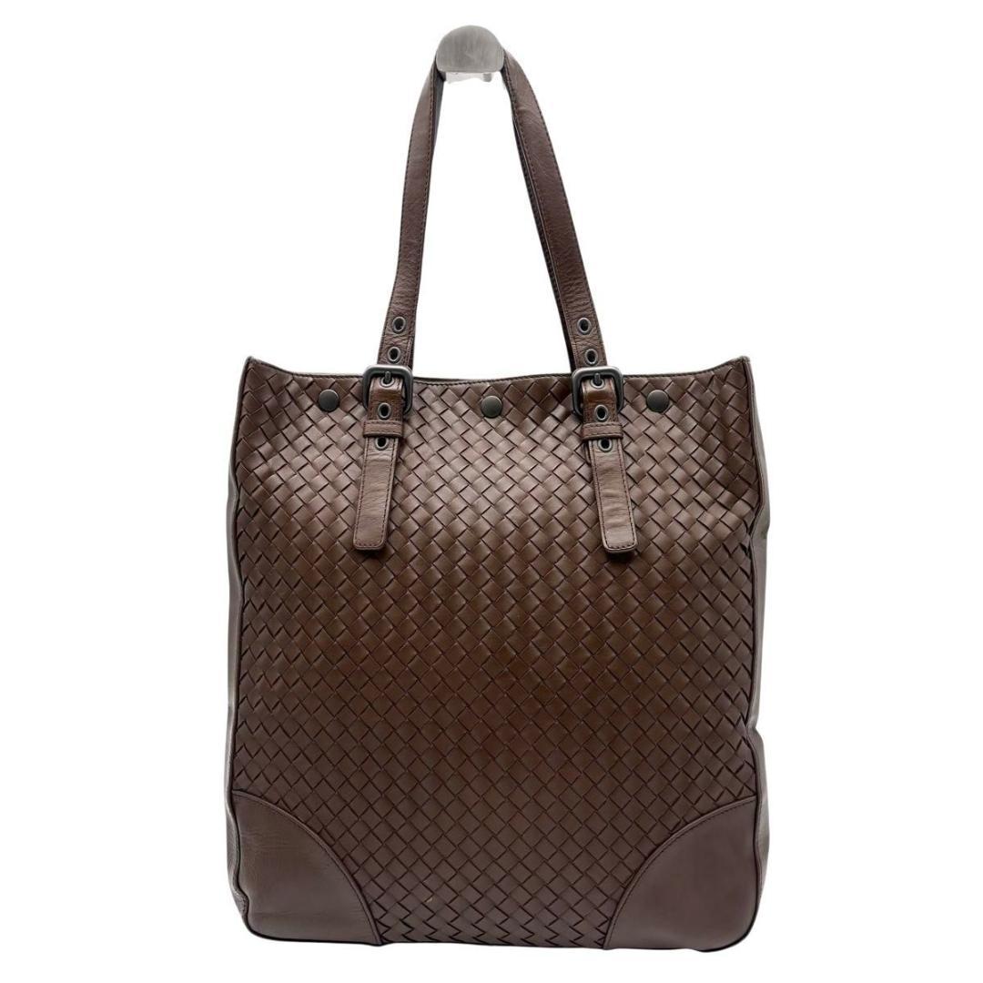 ボッテガヴェネタ アキャトル　トートバッグ イントレチャート ブラウン　A4