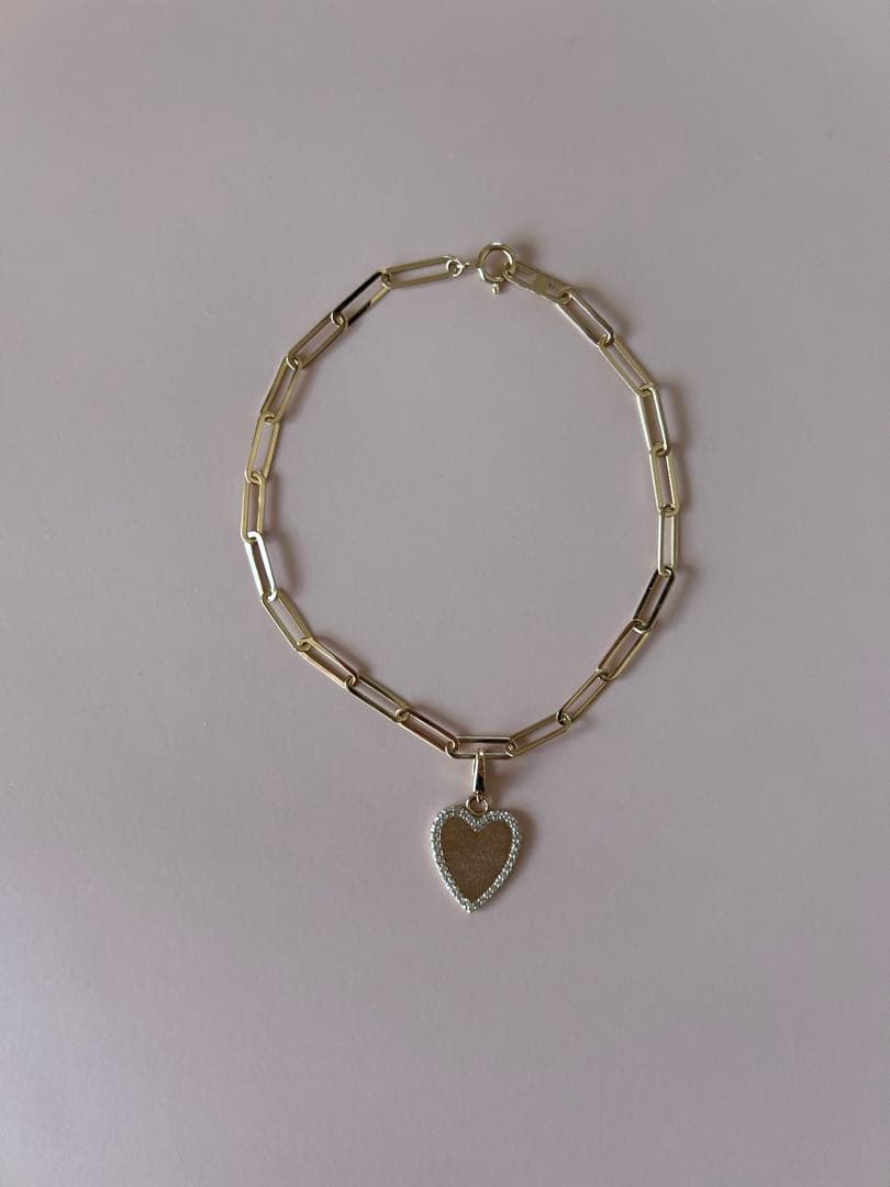 【tk_compass】マグノリアホワイトK10ブレス&チャーム2点セット